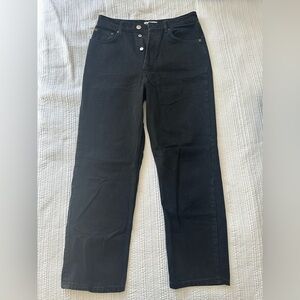 Zara High Rise Straight Leg Jean